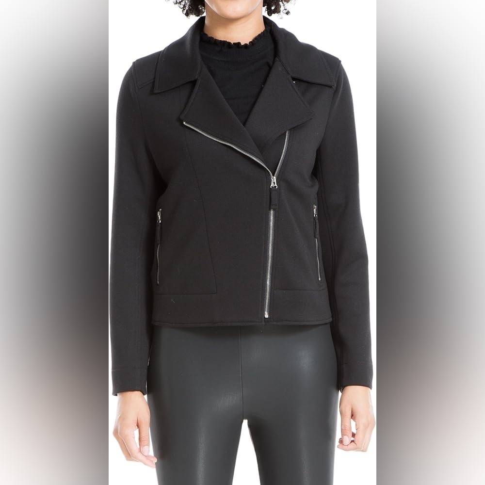 Max Studio Scuba Moto Jacket